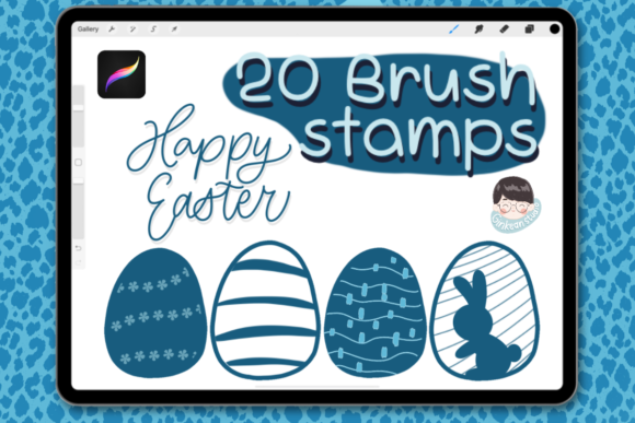 20 Brush Stamp Procreate, Brush Easter: Elevate Your Digital Art