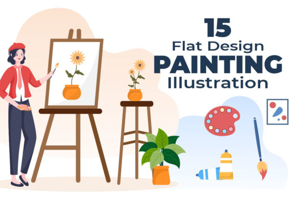 Bringing Art to Life: The Versatility of 15 Painting Flat Illustrations for Modern Design