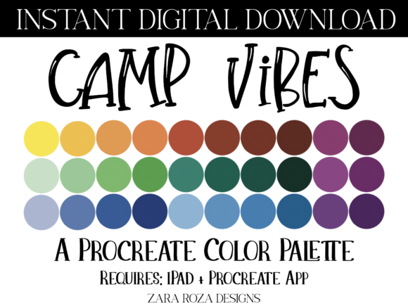 Camp Vibes Procreate Color Palette: A Review for Digital Artists