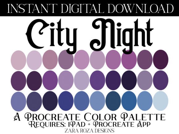 City Night Procreate Color Palette Guide