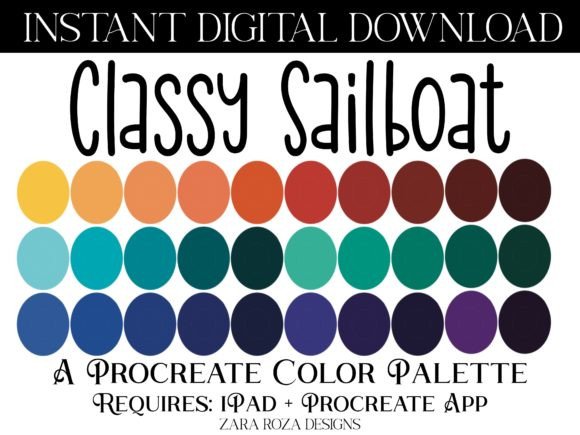 Classy Sailboat Procreate Palette