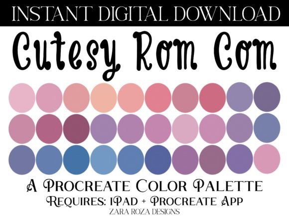 Cutesy Rom Com Procreate Color Palette: A Digital Artist’s Guide to Pastel Nostalgia