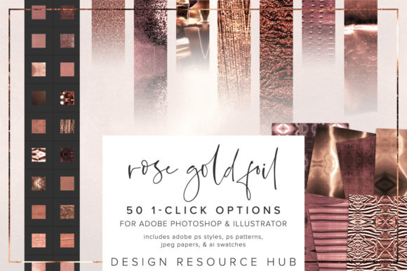 Elevate Your Designs with Rose Gold Foil Photoshop Styles