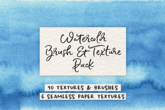 Enhancing Digital Design with the Blue Watercolor and Texture Pack