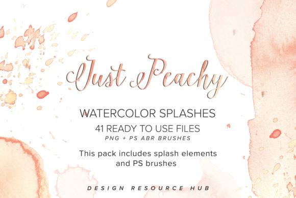 Integrating the Just Peachy Watercolor Splash Pack into Professional Design Workflows