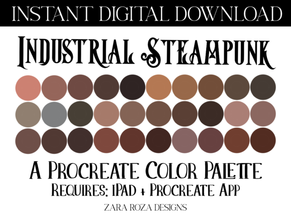 Mastering Mood and Atmosphere with the Industrial Steampunk Procreate Palette