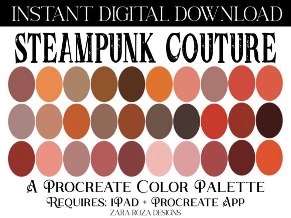 Mastering Mood and Atmosphere with the Steampunk Couture Procreate Palette
