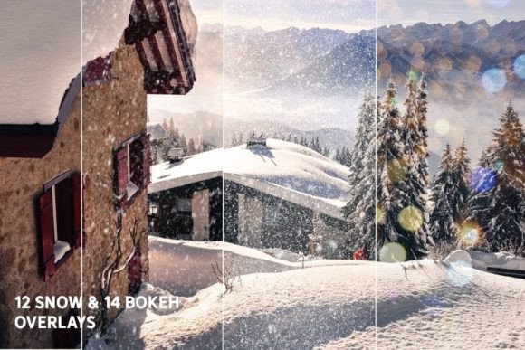 Snow Bokeh Overlays for Photoshop