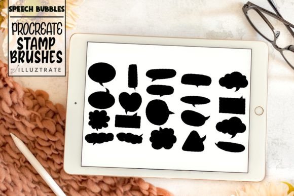 Streamlining Comic and Graphic Design with the Speech Bubble Procreate Stamp Brush Set