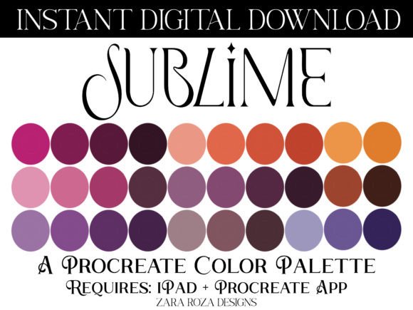 Unlocking Artistic Harmony with the Sublime Procreate Color Palette