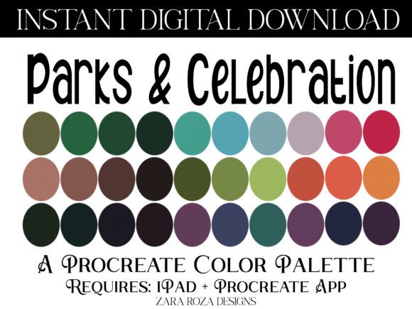 Unlocking Retro Elegance with the Parks Celebration Procreate Palette