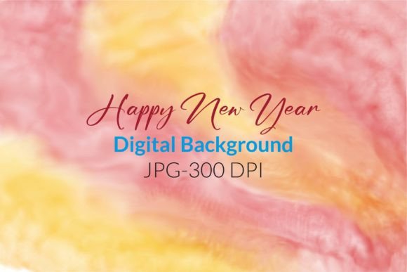 Watercolor Happy New Year Digital Paper